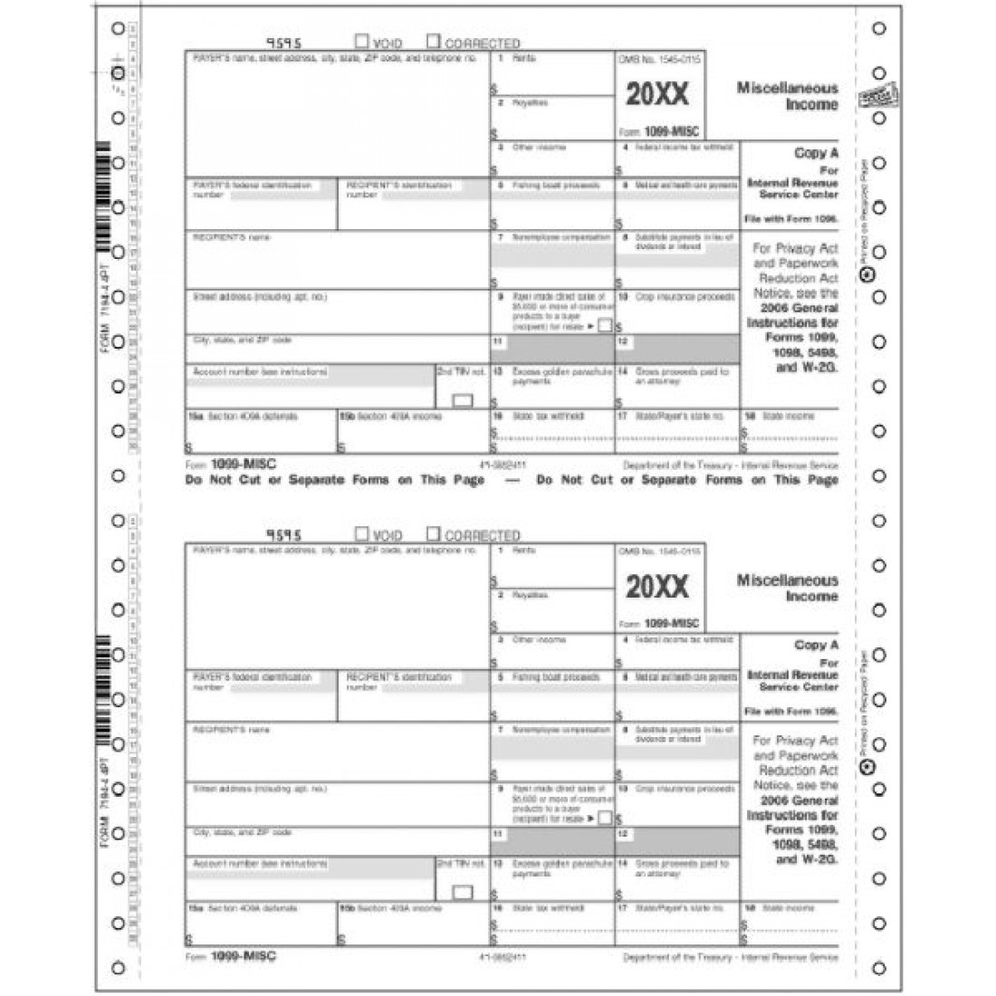Continuous 1099 MISC IRS Tax Forms | Free Shipping