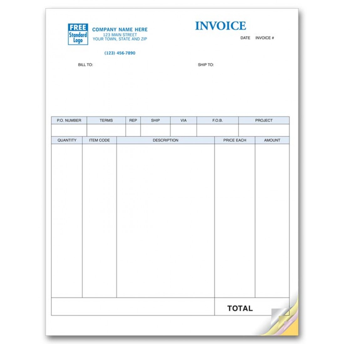 create a quick invoice for an item