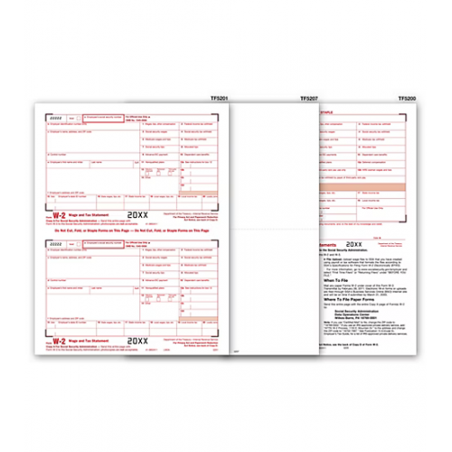 Blank Laser W-2 Set, 4-part 