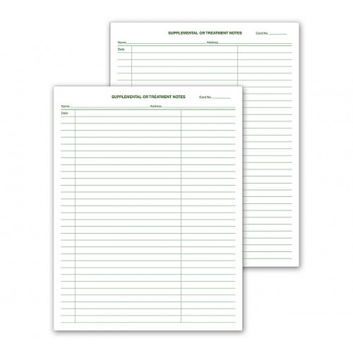 Supplemental & Treatment Notes No Hole Punch 