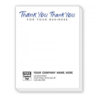 Thank You For Your Business, Personalized Notepads