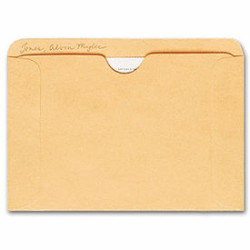 Straight Tab Card File Pocket, 4 1/2" x 6 1/8", Buff