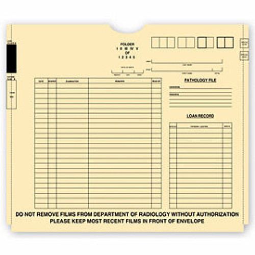 X - Ray File Pockets, Manila, 1 Expansion, 11 pt, Pre Print (Item # 2675) - Business Checks Supplies  - Business Checks  