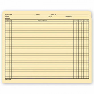 Top Tab File Pockets, Manila, 11 pt, Pre Printed 1 Column