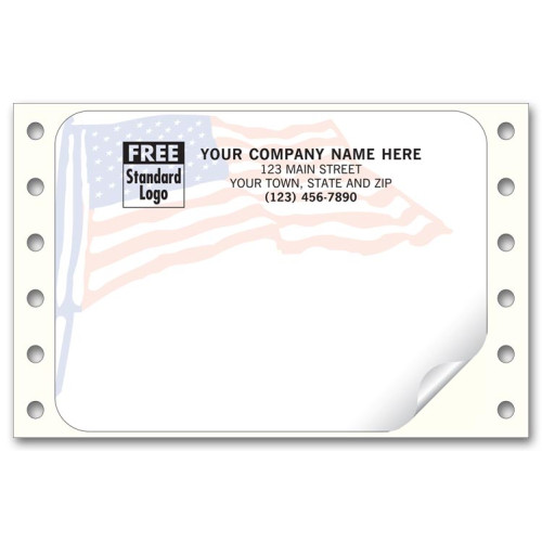 Continuous Flag Mailing Label 