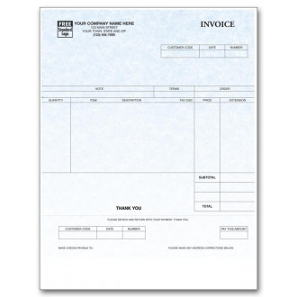 Personalized Laser Invoices