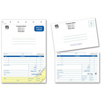 Sales Order Forms with Mailing Card