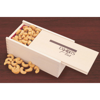  Wooden Collector's Box with Extra Fancy Jumbo Cashews 