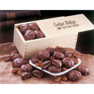 Wooden Collector's Box with Pecan Turtles 