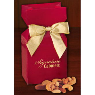 Red Promotional Custom Box with Deluxe Mixed Nuts