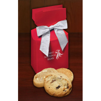 Red Custom Boxes with Gourmet Cookies