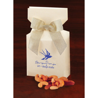 Ivory Promotional Custom Box with Truffles with Deluxe Mixed Nuts