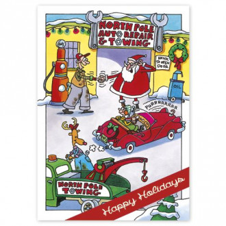 Northpole Repair Automotive Holiday Cards