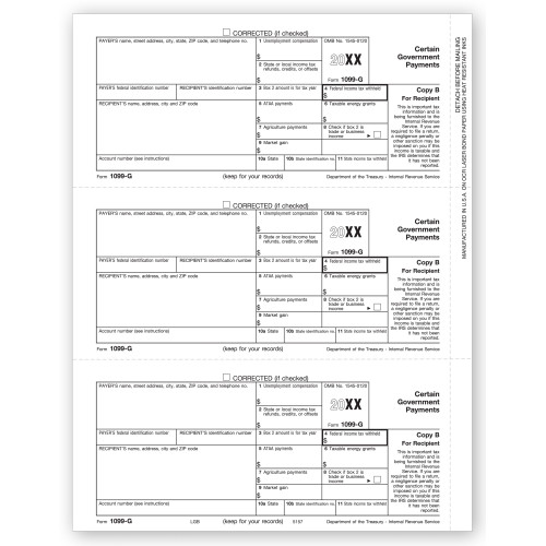 Laser 1099 G, Payer and/or Borrower Copy B 